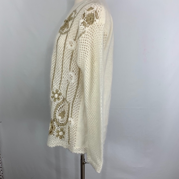 Shannan Vintage Angora Crochet Cardigan - Picture 4 of 8